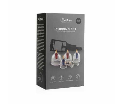EasyToys Vacuum Cupping Set - 6-Piece Kit with Hand Pump, Multi-Size