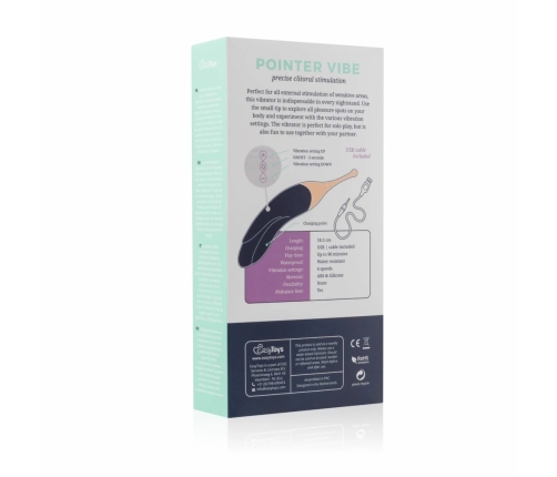 Satisfyer Pointer Vibe External Precision Massager USB Rechargeable Black