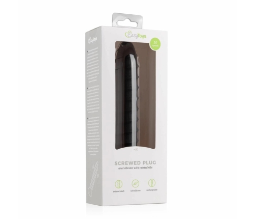 Screwed Plug Large by Dream Toys - Textured Anal Model, 10 Modes, USB