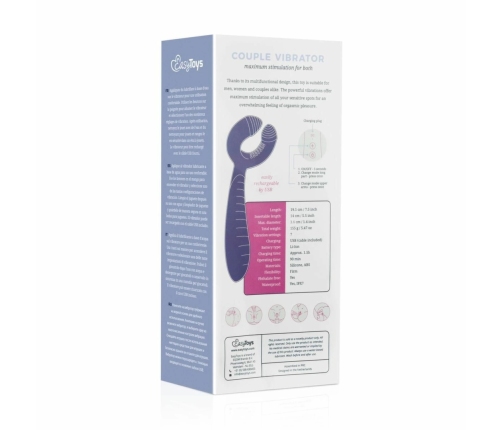 EasyToys Couples Vibrator Purple - Dual Motor Flexible Ring & Shaft