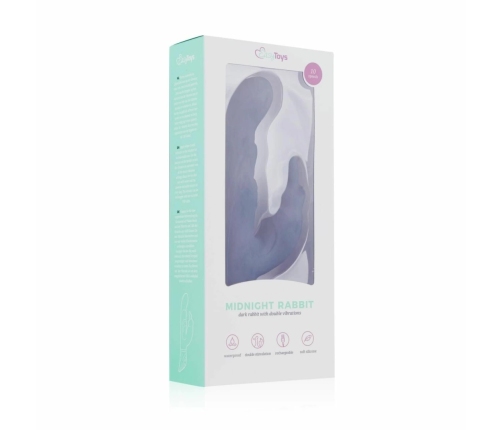Midnight Rabbit Dual-Motor Intimate Device, 10 Modes, Rechargeable, Black
