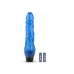Jelly Infinity Vibrator Blue - Flexible Silicone Model with Veined Texture