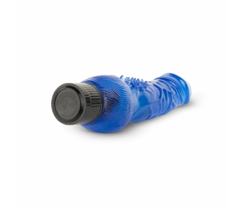 Jelly Infinity Vibrator Blue - Flexible Silicone Model with Veined Texture