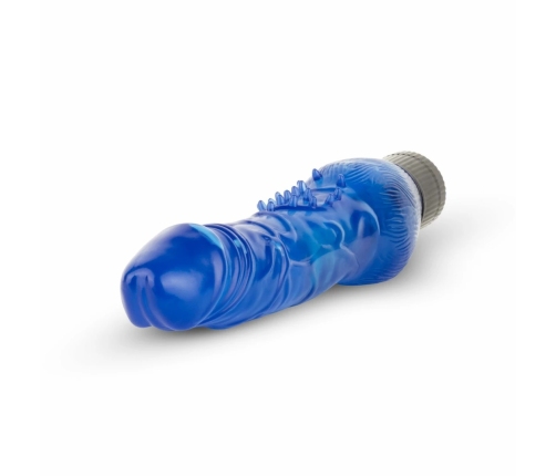 Jelly Infinity Vibrator Blue - Flexible Silicone Model with Veined Texture