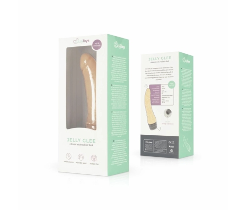 Jelly Glee Flexible Vibrating Model, Soft Touch, 21 cm, Transparent