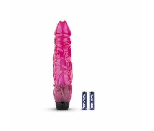 Dream Toys Jelly Supreme Pink Glitter Vibrating Intimate Device 22cm