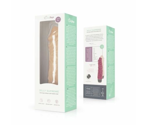 Jelly Supreme Flexible Model - Veined Intimate Machine, 21 cm, Clear