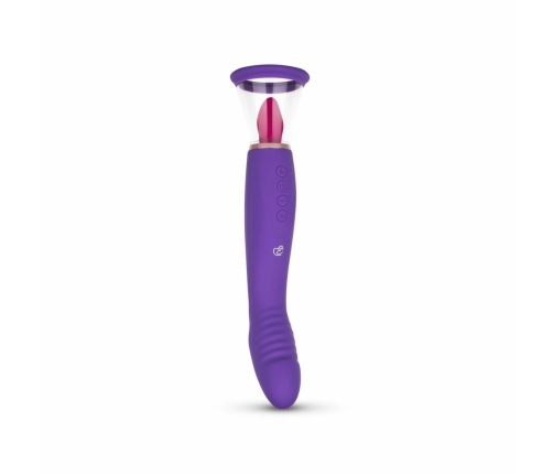 EasyToys Intimate Vacuum System & Dual-Ended Vibrator, Purple, USB