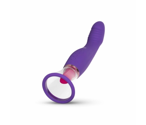 EasyToys Intimate Vacuum System & Dual-Ended Vibrator, Purple, USB