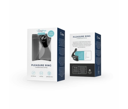 EasyToys Silicone Performance Ring with Ribbed Perineum Stimulator 11cm