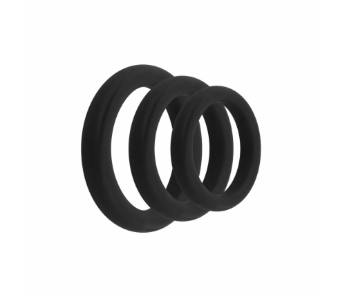 EasyToys Silicone Support Rings Set 3pcs Black - Flexible Sizes