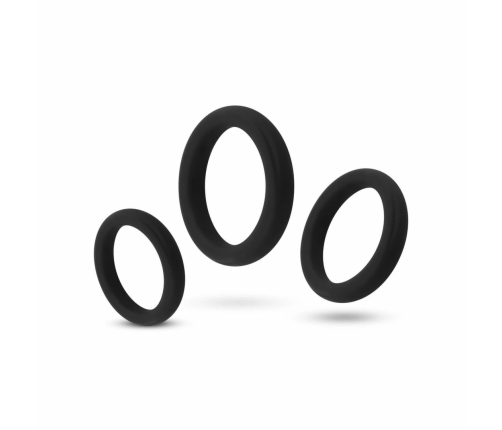 EasyToys Silicone Support Rings Set 3pcs Black - Flexible Sizes