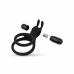 Share Ring Dual Vibrating Silicone Intimate Ring with Rabbit Ears Black