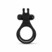Share Ring Dual Vibrating Silicone Intimate Ring with Rabbit Ears Black