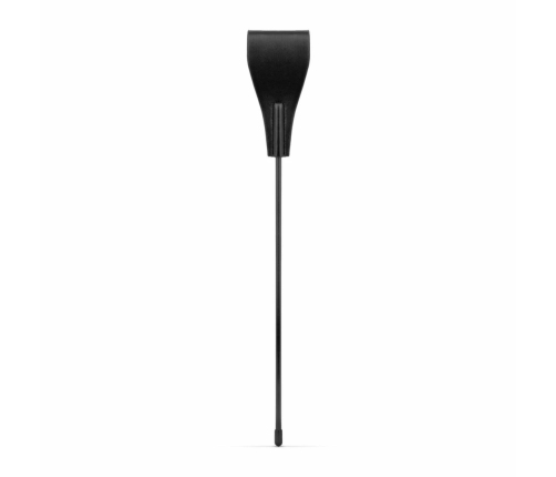 Ouch! Black Whip 42.5 cm - Faux Leather Handle & Wide Tip Impact Tool