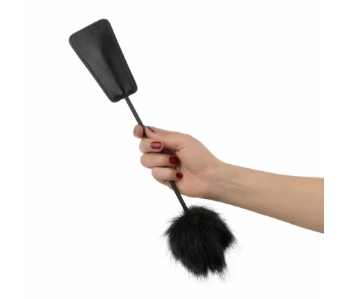 EasyToys 2-in-1 Black Dual-Ended Feather Tickler & Whip 39 cm