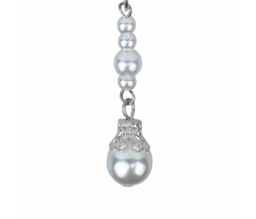 EasyToys Silver Adjustable Nipple Clamps with Decorative Pearls