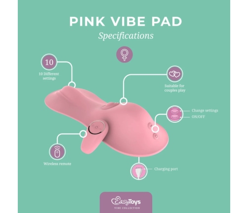 Vibe Pad Pink by Dream Toys - Dual Tapping & Vibrating Intimate Device