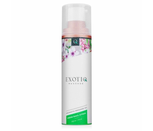 Exotiq Massage Oil Basil Citrus 100ml - Nourishing Plant-Based Formula