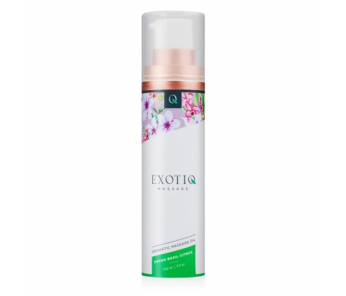 Exotiq Massage Oil Basil Citrus 100ml - Nourishing Plant-Based Formula