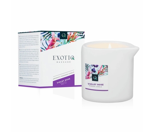 Exotiq Massage Candle Violet Rose 200g - Aromatic Body Care Wax