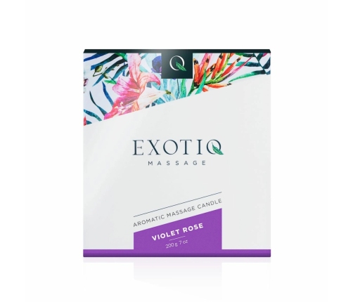 Exotiq Massage Candle Violet Rose 200g - Aromatic Body Care Wax