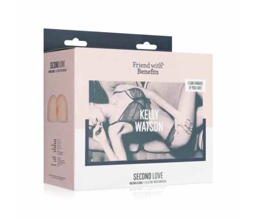 Friend With Benefits Intimate Device with Bullet Vibrator, Dual Entry, Beige