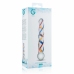 Gildo Glass Intimate Device No. 10 - Transparent with Color Stripes, Medium Size