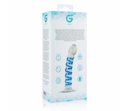 EasyToys Glass Intimate Device No. 1 Transparent-Blue Curved Design