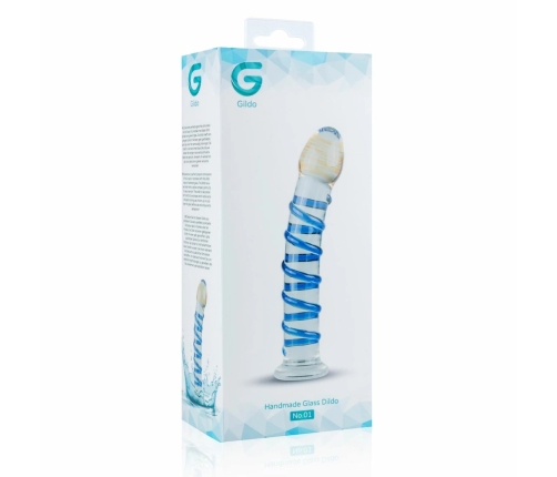 EasyToys Glass Intimate Device No. 1 Transparent-Blue Curved Design