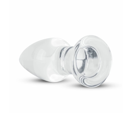 Glas Medium Crystal Clear Glass Intimate Plug - 3.9 cm, Smooth Surface