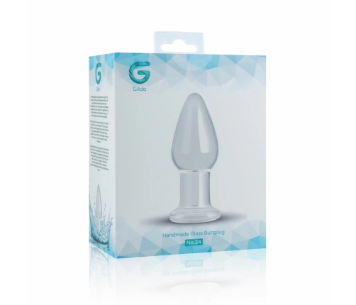 Glas Medium Crystal Clear Glass Intimate Plug - 3.9 cm, Smooth Surface