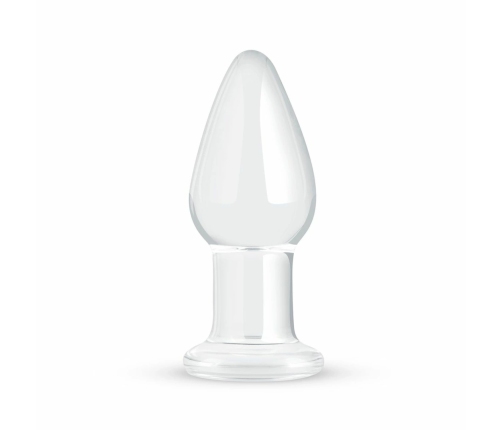 Glas Medium Crystal Clear Glass Intimate Plug - 3.9 cm, Smooth Surface