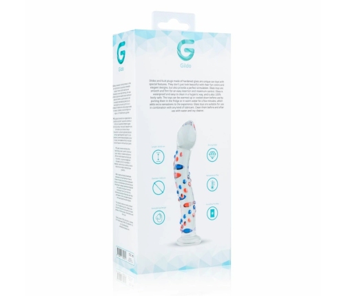 Glas No. 3 Glass Intimate Device with Textured Coloured Accents 19 cm