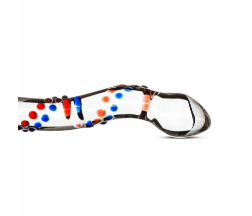 Glas No. 3 Glass Intimate Device with Textured Coloured Accents 19 cm