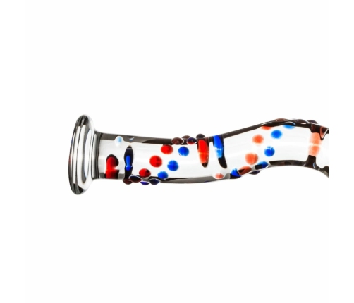 Glas No. 3 Glass Intimate Device with Textured Coloured Accents 19 cm