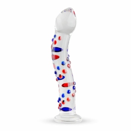 Glas No. 3 Glass Intimate Device with Textured Coloured Accents 19 cm