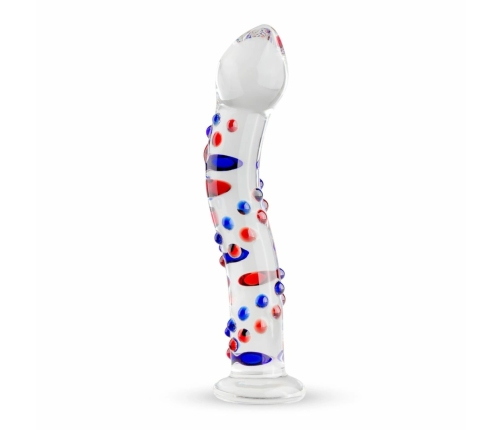 Glas No. 3 Glass Intimate Device with Textured Coloured Accents 19 cm