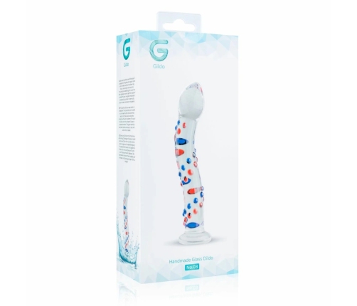 Glas No. 3 Glass Intimate Device with Textured Coloured Accents 19 cm