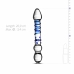 EasyToys Glass Series Model 21 - Dual-Ended Transparent Blue-Accented Glass Wand