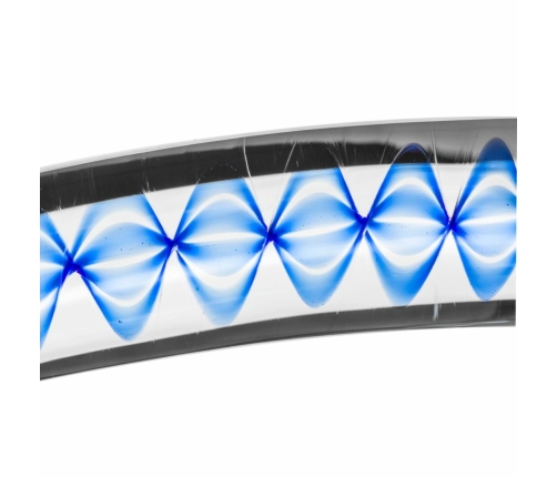 Glas Glass Intimate Model No. 4 - Transparent with Blue Spiral, Flat Base