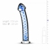 Glas Glass Intimate Model No. 4 - Transparent with Blue Spiral, Flat Base
