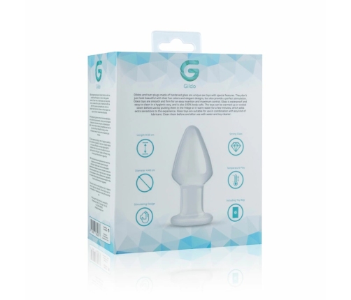 Glas Model No. 25 Medium Glass Anal Accessory 4.6 cm Clear