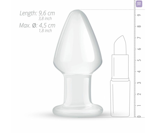 Glas Model No. 25 Medium Glass Anal Accessory 4.6 cm Clear