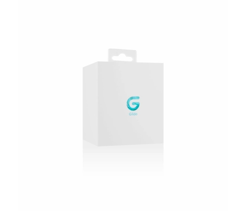 EasyToys Glass Intimate Plug No. 23 Transparent with Blue Spiral, Medium