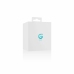 EasyToys Glass Intimate Plug No. 23 Transparent with Blue Spiral, Medium