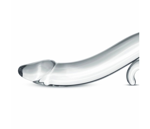 Glas Glass Toy No. 14 Transparent Curved Model with Handle 20 cm