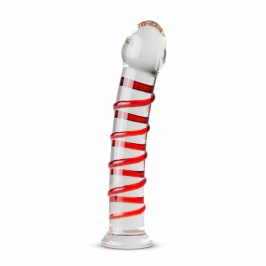 Gildo Model 15 Transparent Glass Intimate Device with Ribbed Shaft 20 cm