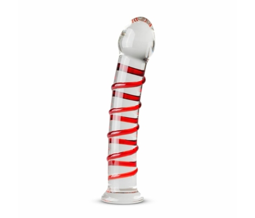 Gildo Model 15 Transparent Glass Intimate Device with Ribbed Shaft 20 cm