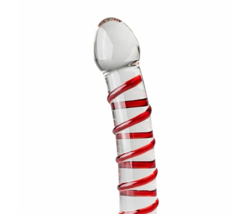 Gildo Model 15 Transparent Glass Intimate Device with Ribbed Shaft 20 cm